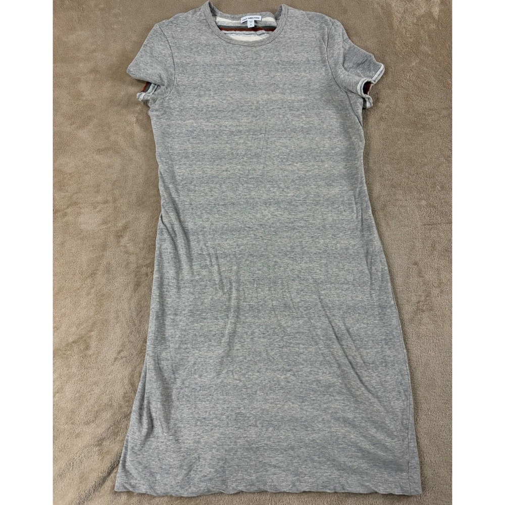 Standard‎ James Perse Reversible Dress Women Size 3 Gray/Striped Shirt Dress EUC